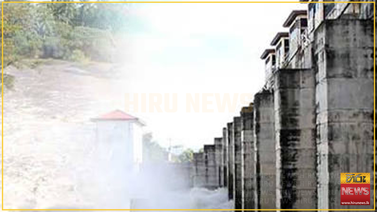 Eight spill gates open at Deduru Oya Reservoir