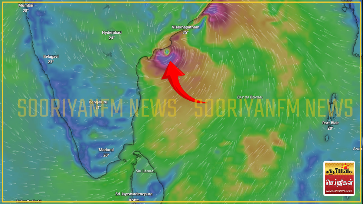 ஆந்திரப் பிரதேசம் மற்றும் யானம் கரையோரப் பகுதிகளை ஊடுறுவும் 'அர்னாப்' புயல்!