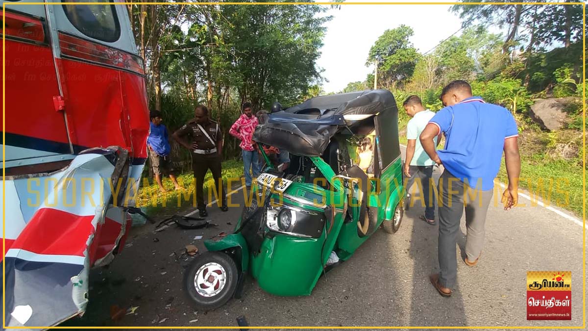 மொனராகலையில் பேருந்து – முச்சக்கரவண்டி நேருக்கு நேர் மோதி விபத்து: ஒருவர் உயிரிழப்பு, நால்வர் படுகாயம்!