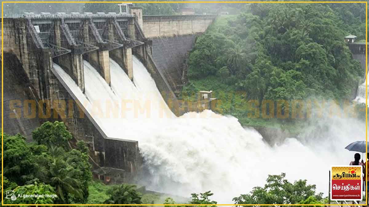 12 பிரதான நீர்த்தேக்கங்களும் 9 நடுத்தர நீர்த்தேக்கங்களும் தொடர்ந்து வான்பாய்கின்றன.