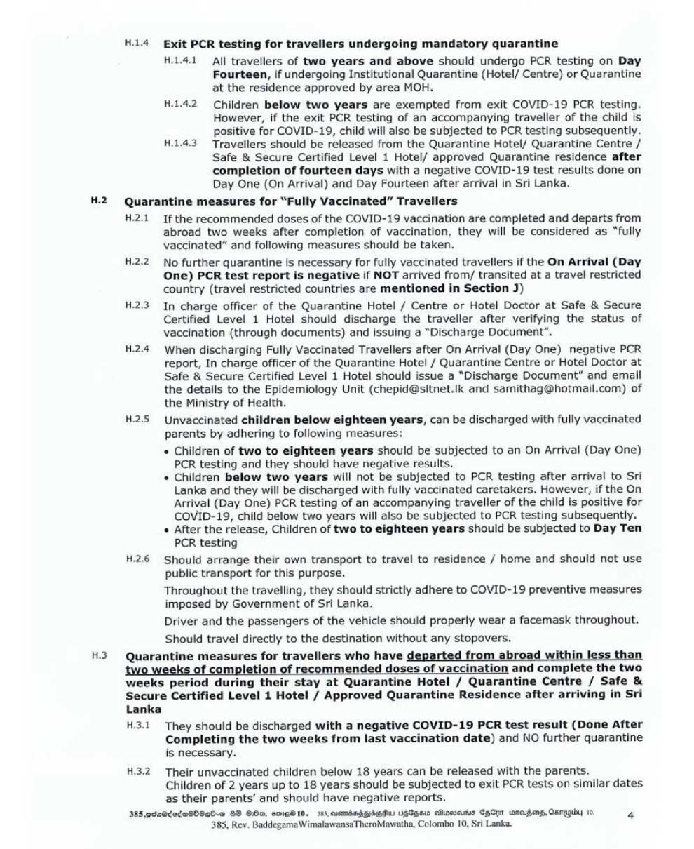 Revised quarantine measures for overseas travelers Ceylon Independent